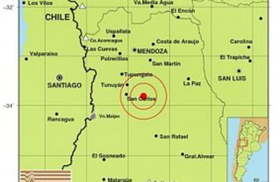 Se sintió un sismo de 4.6 grados al este de San Carlos