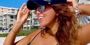 La cordobesa vive en Miami y disfruta de los días de playa.