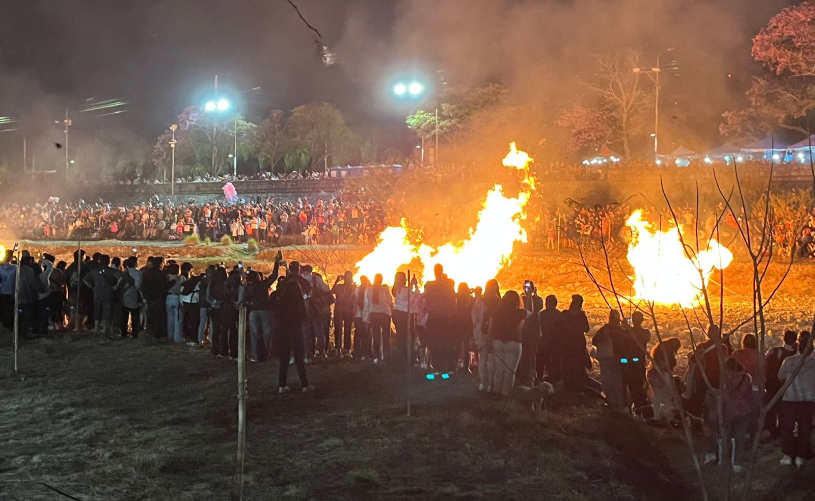 Gran cantidad de participantes tuvo la marcha evocativa del Éxodo Jujeño y una multitud presenció la tradicional representación de la quema simbólica del caserío para "dejar tierra arrasada" al enemigo, según la estrategia del general Belgrano.