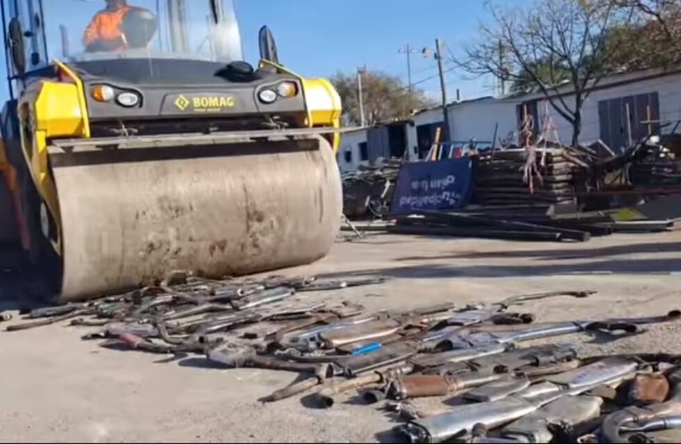 Autismo: destruyeron caños de escape adulterados en San Luis