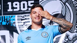 El lateral volante por derecha, Elías López, presentado en Belgrano.