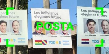 Son verdaderos los carteles de campaña del Frente de Todos para comunidades extranjeras en Lomas de Zamora
