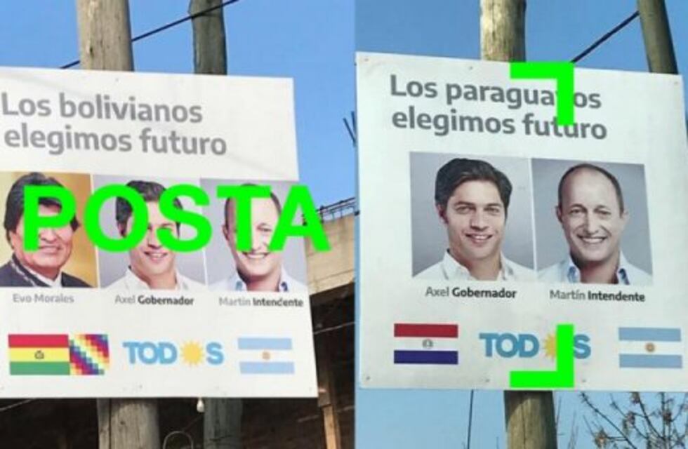 Son verdaderos los carteles de campaña del Frente de Todos para comunidades extranjeras en Lomas de Zamora