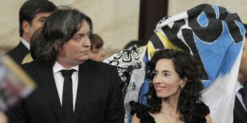 Máximo Kirchner y Rocío García\u002E (EFE)
