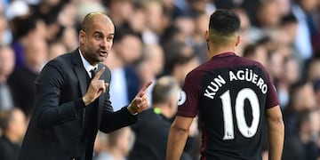 "No podremos reemplazar a Agüero", dijo Guardiola entre lágrimas AFP PHOTO / Glyn KIRK