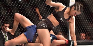 La luchadora brasileña de UFC Polyana Viana redujo a un delincuente que la quiso robar con \