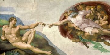 Miguel Angel\u002E Dios con los querubines\u002E