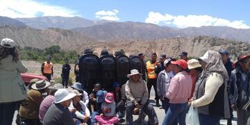 Corte de ruta en Tilcara