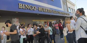 Manifestación trabajadores de Bingo Bahía