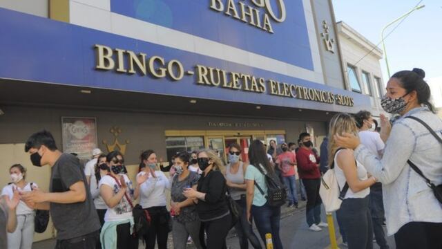 Manifestación trabajadores de Bingo Bahía