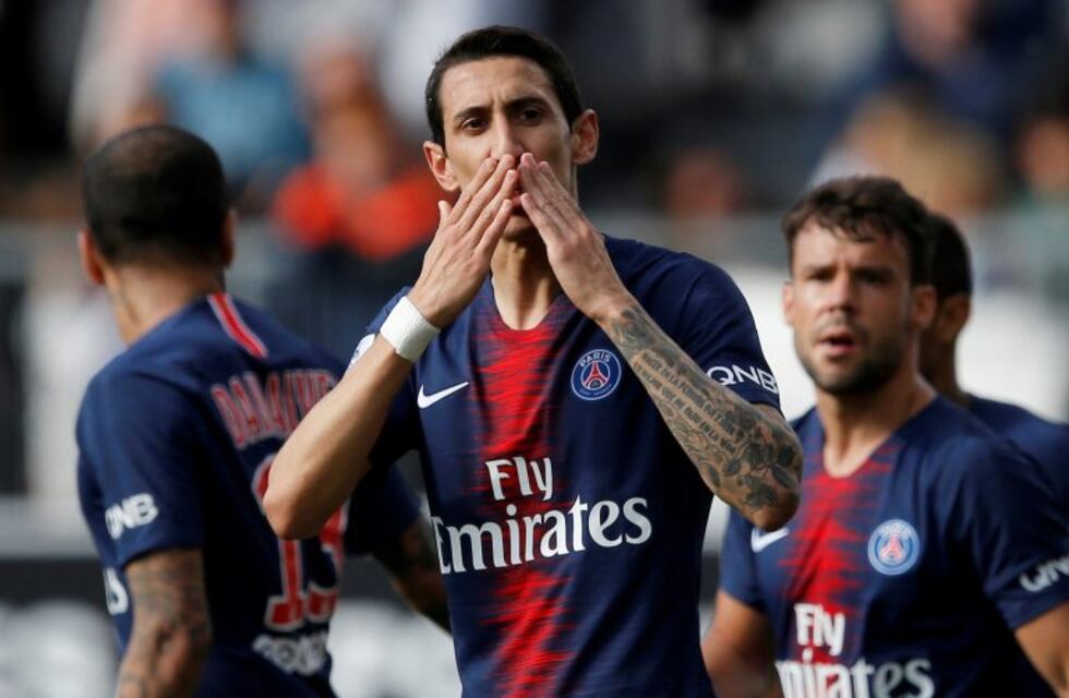 Di María anotó el segundo gol del PSG, que le ganó a Anger por la liga francesa