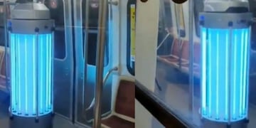 Coronavirus: así funciona el robot argentino para desinfectar los vagones del subte (Foto: captura video)
