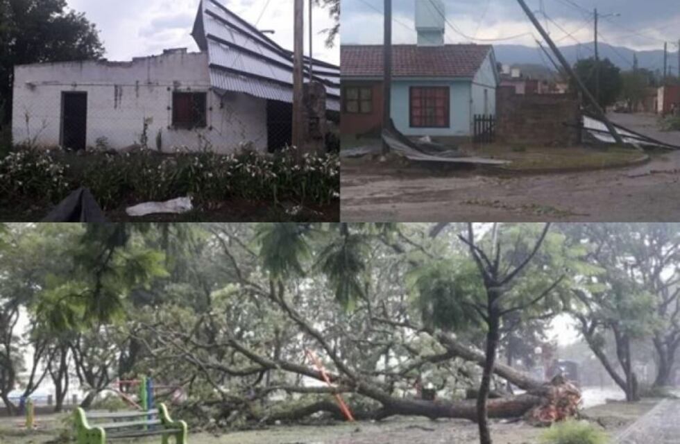 Un fuerte temporal provocó daños en Metán