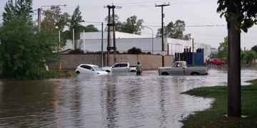 Intensa lluvia en Arroyito