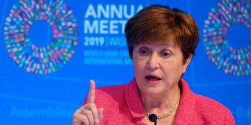 Kristalina Georgieva (Photo by Andrew CABALLERO-REYNOLDS / AFP)