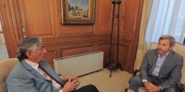 Una de las reuniones\u002E Rodríguez Saá y Frigerio, en Buenos Aires\u002E