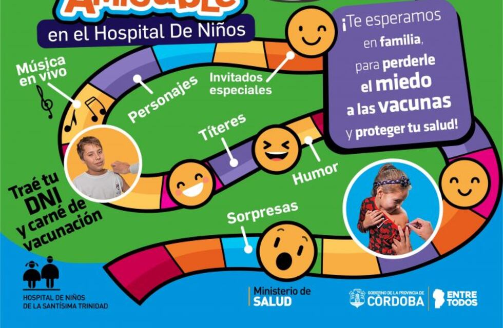 Jornada de vacunación amigable en el Hospital de Niños de Córdoba