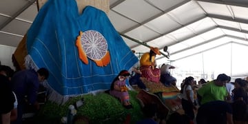 Vista parcial de una carroza de la FNE 2018