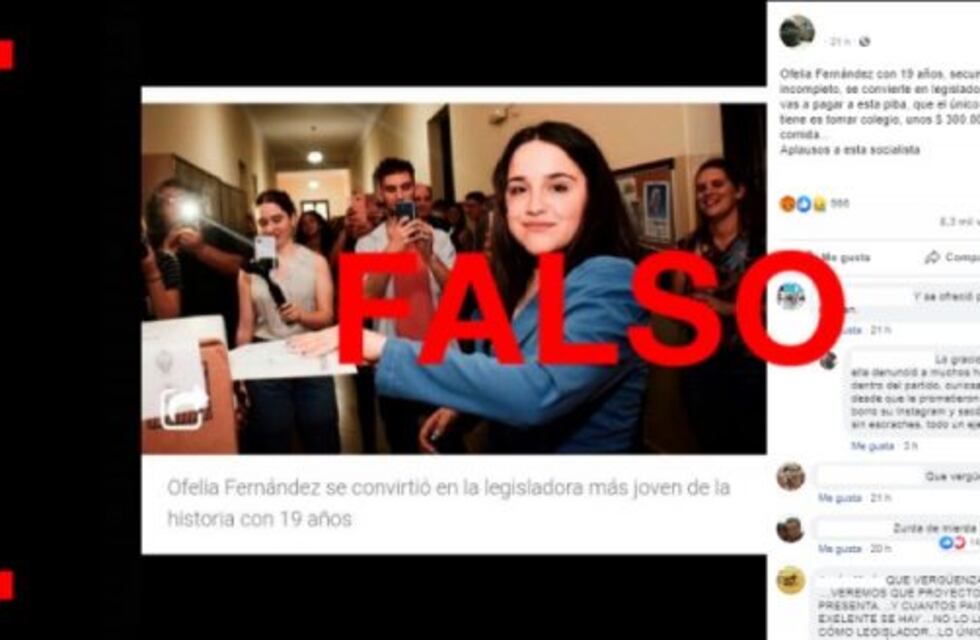 Ofelia Fernández: es falso que un legislador cobra $ 300 mil y que ella no terminó el secundario