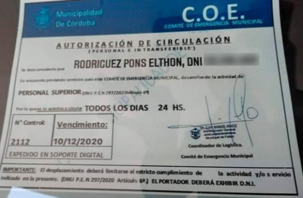 Falsificó un certificado del COE para organizar fiestas electrónicas en Carlos Paz