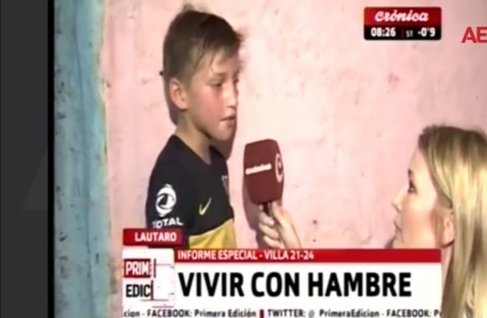 Una notera quebró en llanto por el desgarrador pedido de un nene en un comedor