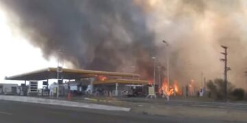 Incendio cercó una estación de servicio en Córdoba\u002E