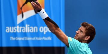 Juan Martín Del Potro debutará en el Australian Open 2018 frente al estadounidense Frances Tiafoe\u002E  AFP PHOTO/William WEST