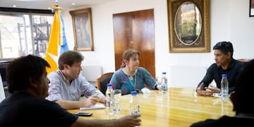 Melella con los sindicatos