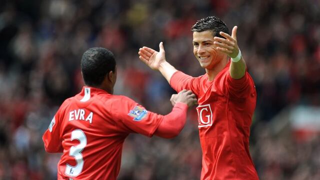 Cristiano Ronaldo y Patrice Evra