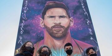 El mural de Lionel Messi en barrio La Bajada