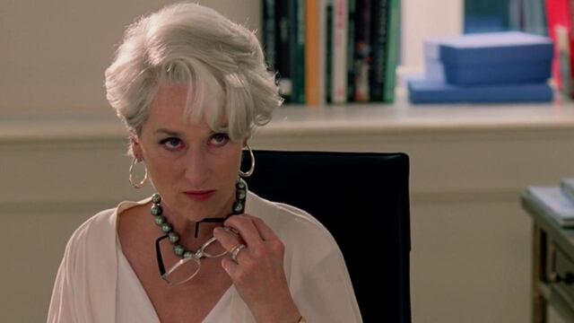 Meryl Streep en "El diablo viste a la moda".