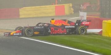 Aunque se despistó, Verstappen ostenta el mejor tiempo hasta ahora en Spa.