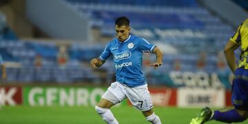 A Juan Pablo Ruiz Gómez se lo extrañó, por ser el delantero más incisivo en el Pirata (Prensa Belgrano).