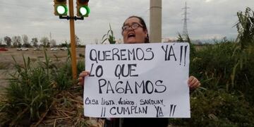 Los vecinos reclamaron en la zona donde compraron los lotes\u002E