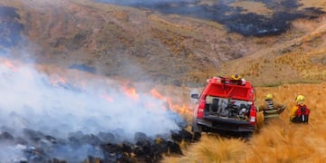 Incendios forestales\u002E Foto: Bomberos Voluntarios de La Cumbre