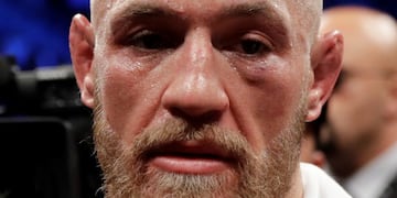 Conor McGregor stands in a super welterweight boxing match Saturday, Aug\u002E 26, 2017, in Las Vegas\u002E (AP Photo/Isaac Brekken) las vegas eeuu Conor McGregor pelea por el titulo categoria peso super welter boxeo box pelea boxeador boxeadores