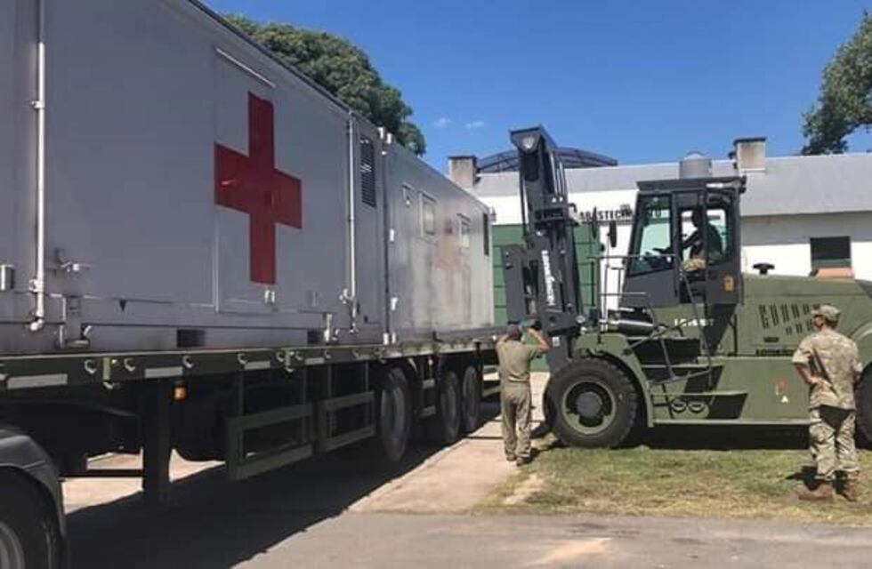 Frente al coronavirus, el Ejército empezó a montar un hospital en Campo de Mayo