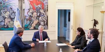 Alberto Fernández y Serhio Uñac\u002E