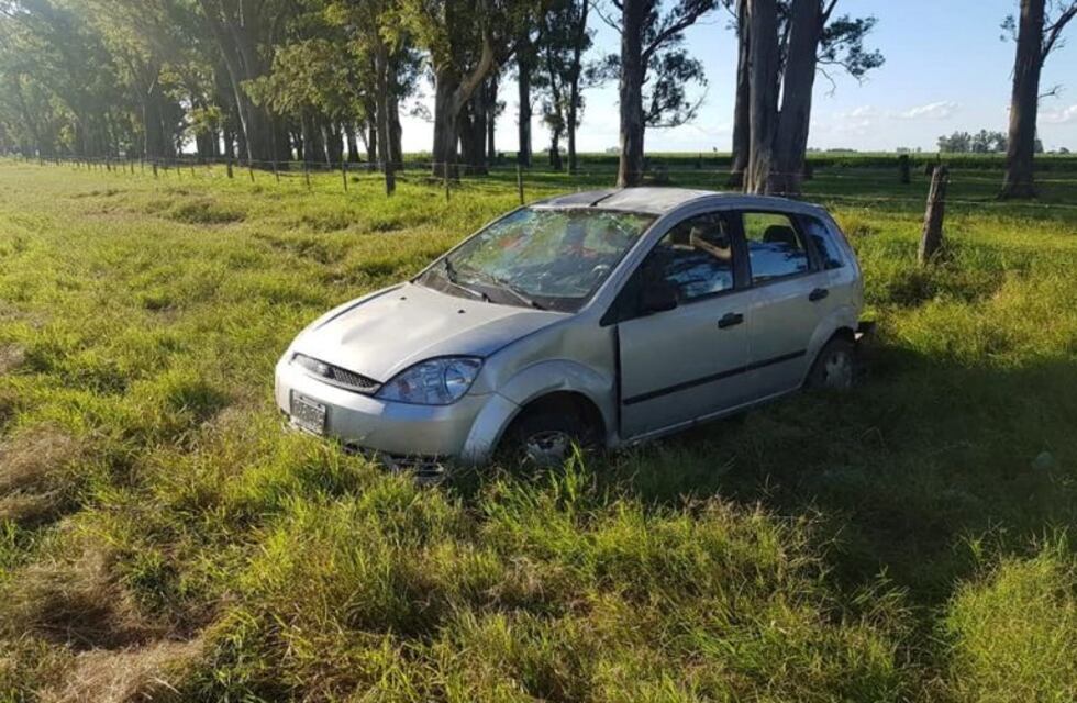 Marcos Juárez: vuelco en solitario en Ruta Nacional Nº 9