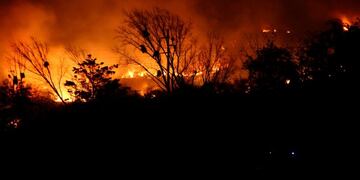 DYN11, CORDOBA, 23/08/2017, INCENDIOS EN LA ZONA DE YOCSINA Y LA CALERA  EN LA PCIA DE CORDOBA\u002E FOTO:DYN/LA VOZ DEL INTERIOR/S CEJAS\u002E cordoba  incendio forestal en las sierras de cordoba incendios forestales