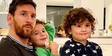 Lionel Messi con Ciro y Mateo