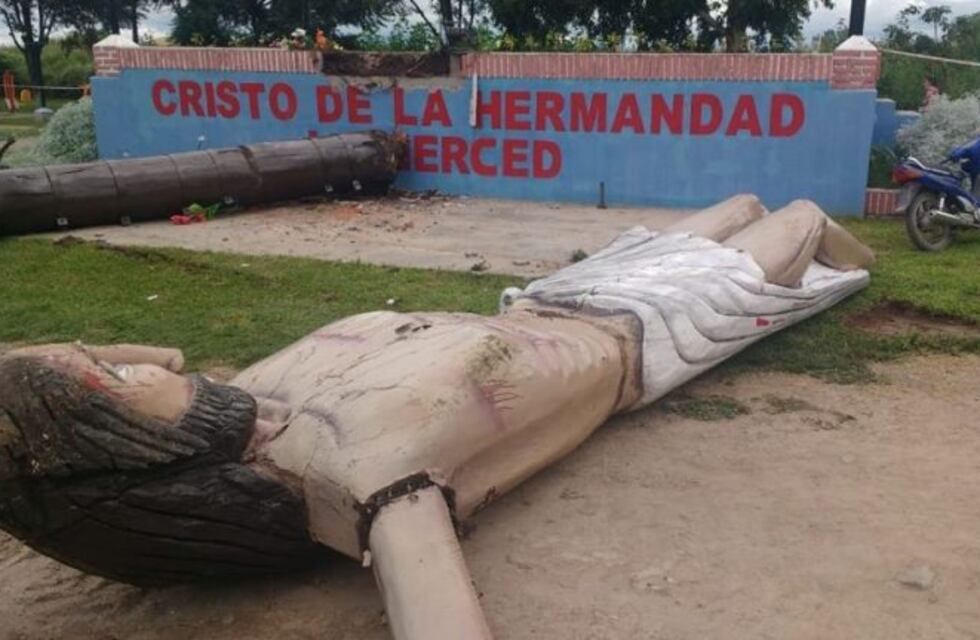 Tras la caída del Cristo de La Merced, evalúan hacerle un soporte de hierro