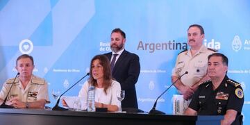 La ministra de Seguridad, Sabina Frederic, aseguró esta tarde que las fuerzas federales llevan detenidas 2\u002E226 personas en todo el país\u002E (Presidencia)