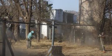 Limpieza de unas 30 hectáreas en el Automóvil Club Argentino\u002E (Foto: prensa municipal)\u002E