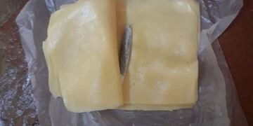 Marihuana en el queso