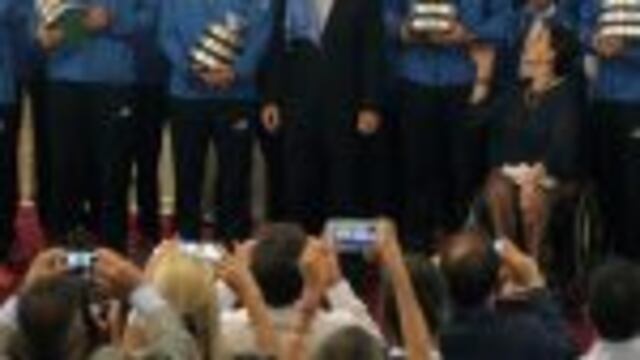 DYN16, BUENOS AIRES 29/11/16, EL PRESIDENTE MAURICIO MACRI, RECIBE AL EQUIPO CAMPEON DE COPA DAVIS.FOTO.DYN/PABLO MOLINA.