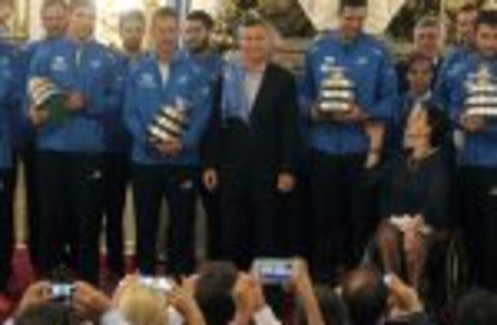 Mauricio Macri recibió al equipo argentino campeón de la Copa Davis en la Casa Rosada