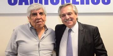 Hugo Moyano y Alberto Fernández (Foto: web)