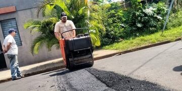 Bacheo calles ciudad de La Rioja