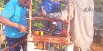 Trabajos de mantenimiento en la planta de agua potable de Iguazú\u002E